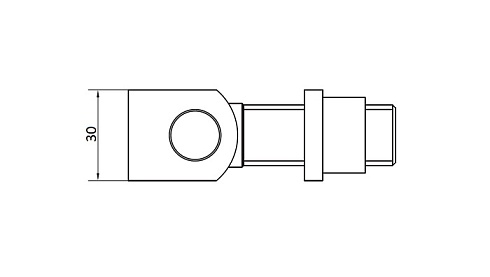 Комплектующие для распашных ворот Петля CAME H 18 регулируемая с гайкой, 42-68 мм, М18, приваривание в Кореновске